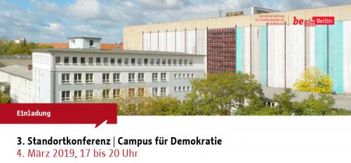 Einladung zur öffentlichen 3. Standortkonferenz Campus für Demokratie