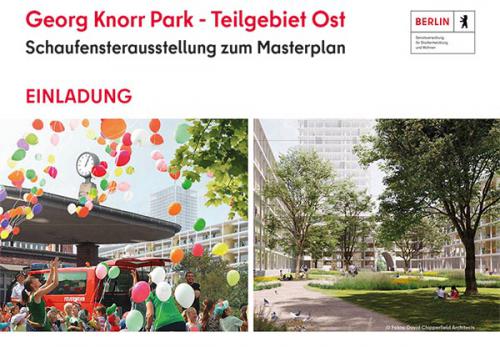 Schaufensterausstellung zum Entwicklungsverfahren "Georg Knorr Park" gestartet