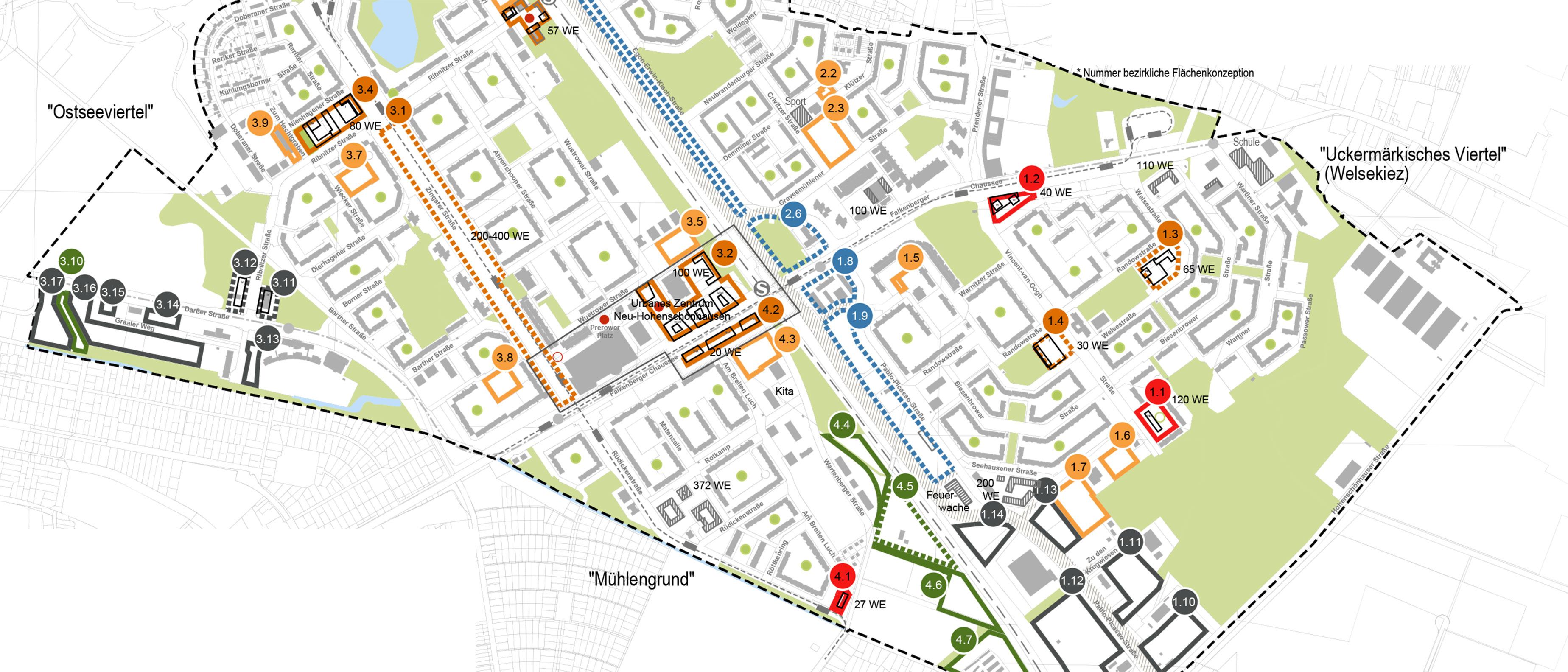 Auszug aus dem Rahmenplan Hohenschönhausen