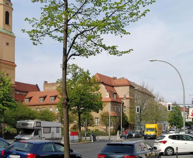 Blick in die Baumschulenstraße